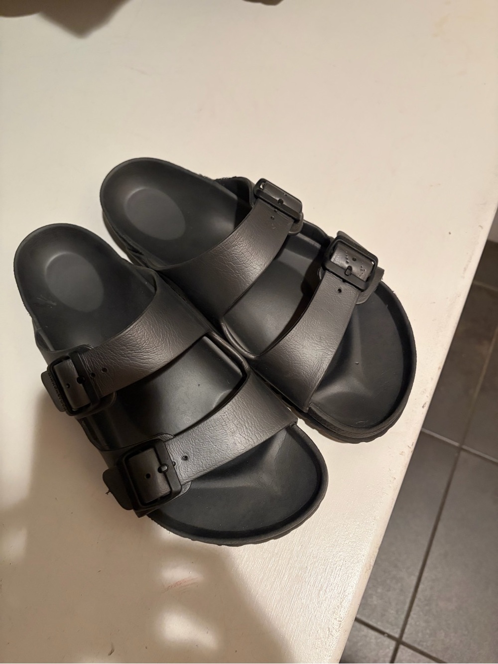 Birkenstock Men’s Black Double-Strap Slide Sandals